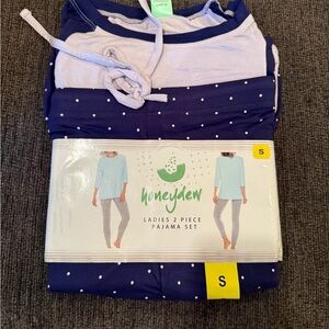 Honeydew USA Blue and White Polka Dot Pajama Set